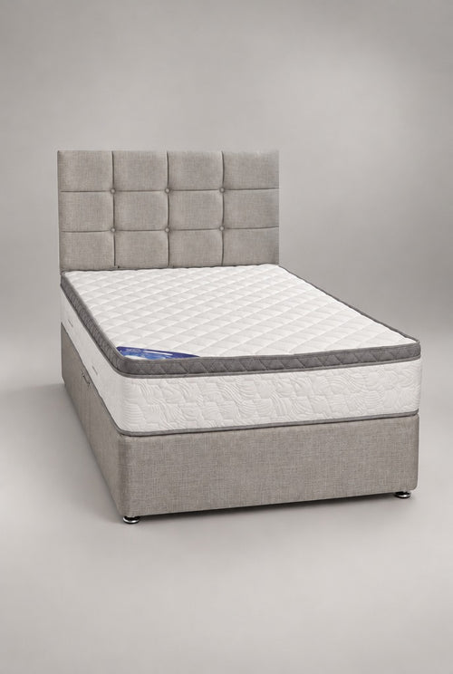 4ft Augusta Bed Set with box top mattress and headboard