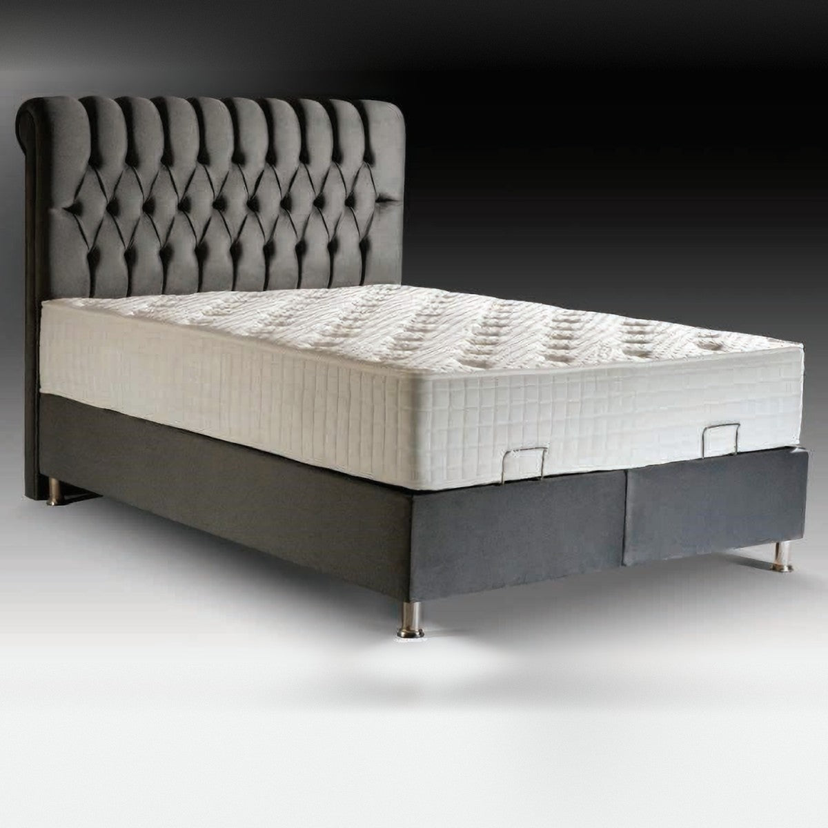 Warren Ottoman Storage Bed in grey